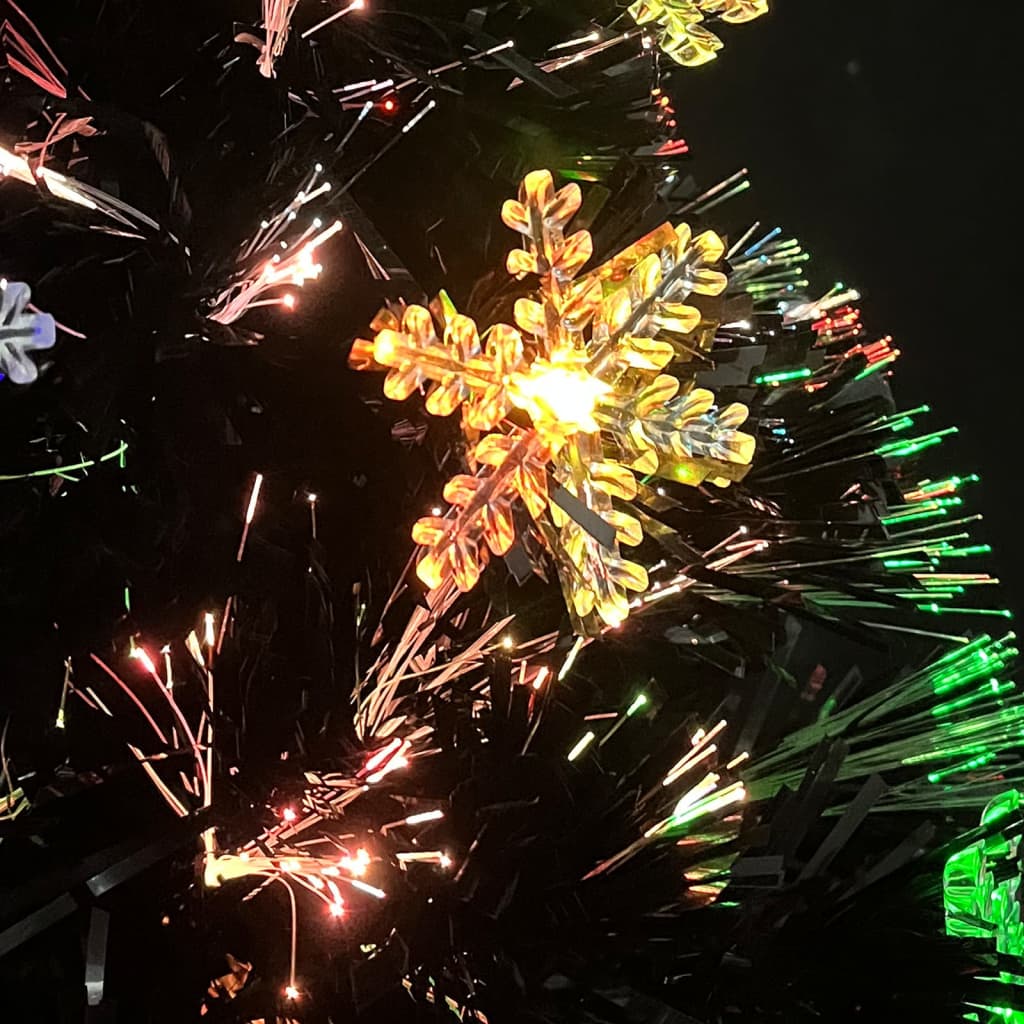 Christmas Tree With Led Snowflakes Black 64 Cm Fibre Optic
