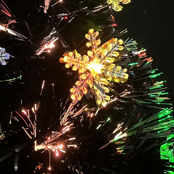 Christmas Tree With Led Snowflakes Black 64 Cm Fibre Optic