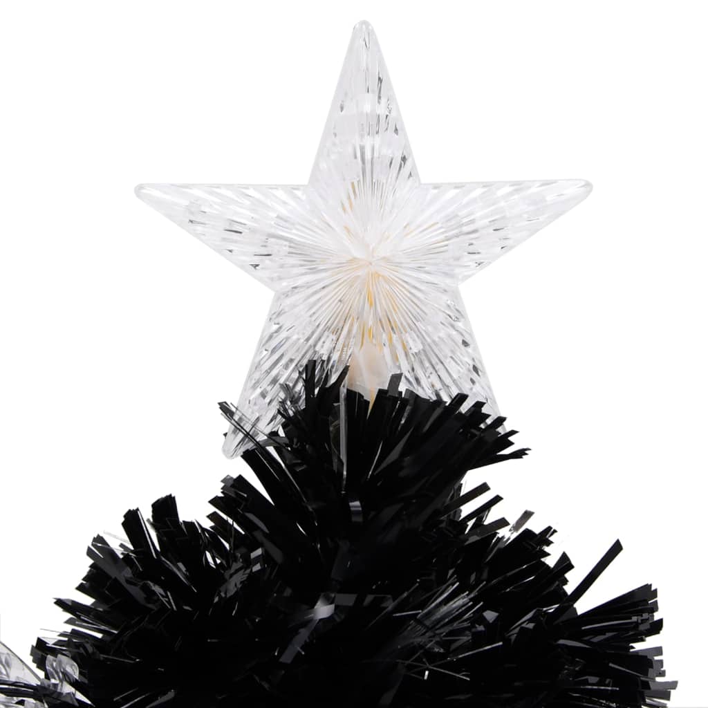 Christmas Tree With Led Snowflakes Black 64 Cm Fibre Optic