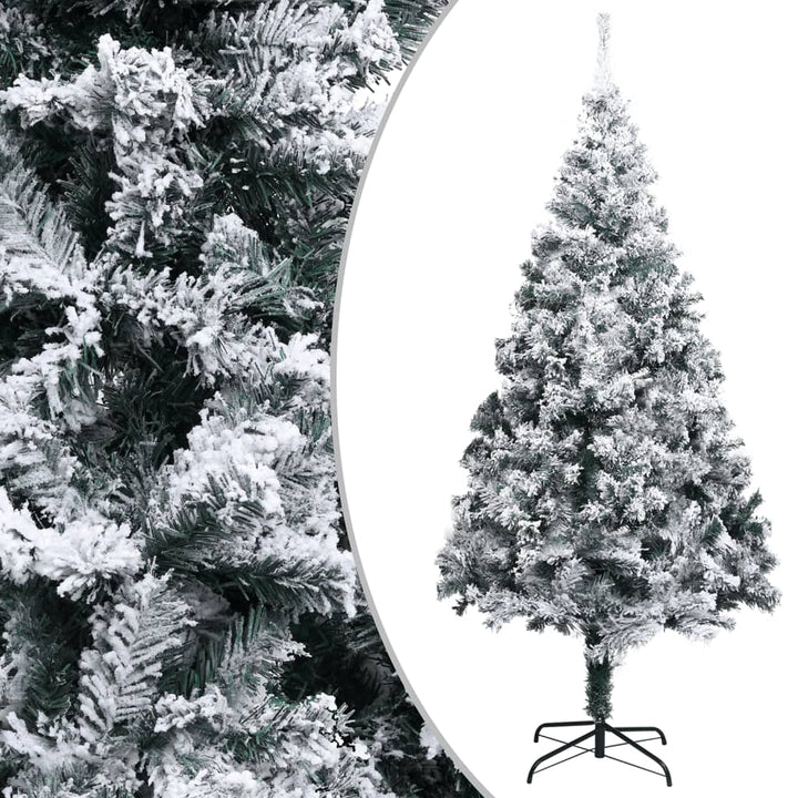 Artificial Christmas Tree With Flocked Snow Green 300 Cm Pvc