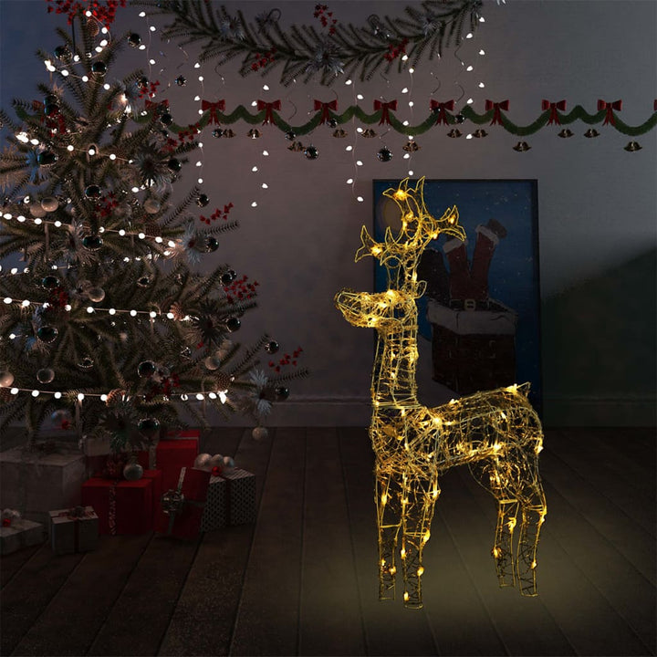 Xxl Acrylic Christmas Reindeers 250 Led 3 Pcs 180 Cm