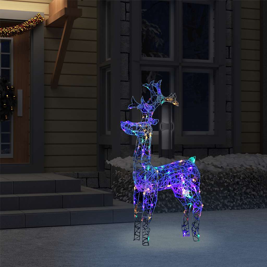 Xxl Acrylic Christmas Reindeers 250 Led 3 Pcs 180 Cm