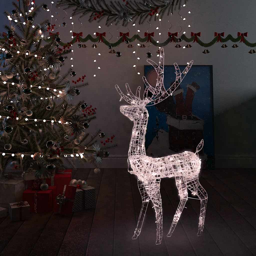 Xxl Acrylic Christmas Reindeers 250 Led 3 Pcs 180 Cm