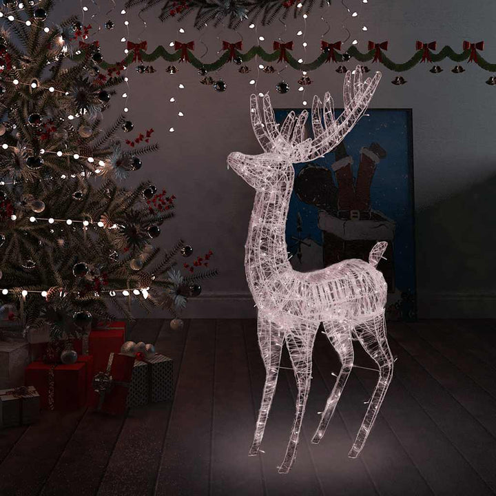 Xxl Acrylic Christmas Reindeers 250 Led 3 Pcs 180 Cm