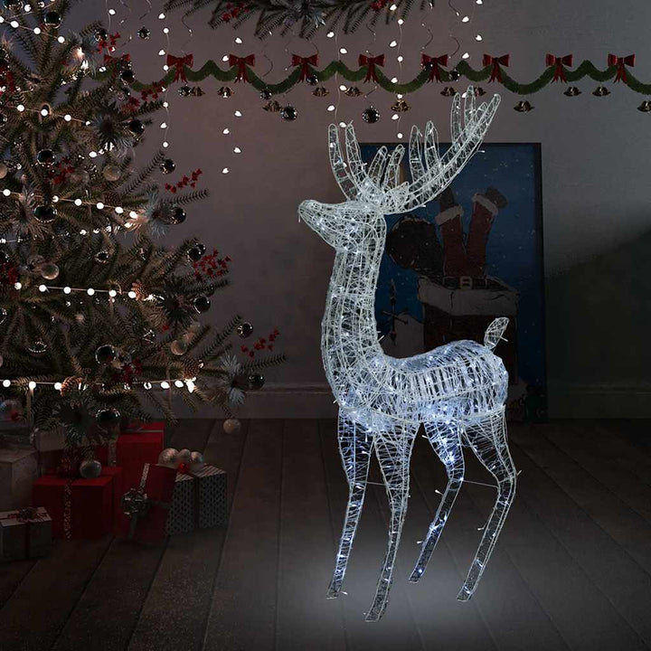 Xxl Acrylic Christmas Reindeers 250 Led 3 Pcs 180 Cm