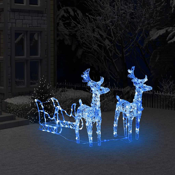 Reindeers & Sleigh Christmas Decoration 320 Leds Acrylic