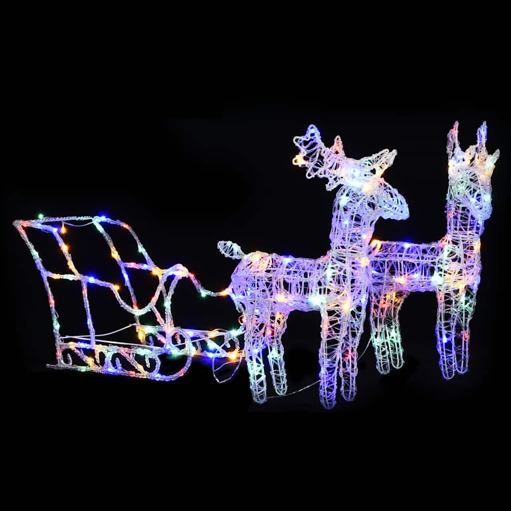 Reindeers & Sleigh Christmas Decoration 320 Leds Acrylic