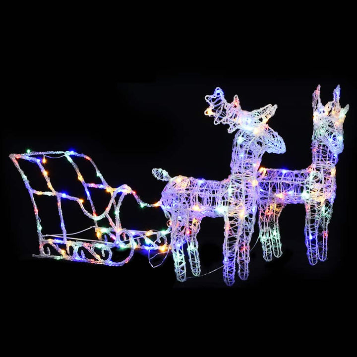 Reindeers & Sleigh Christmas Decoration 320 Leds Acrylic