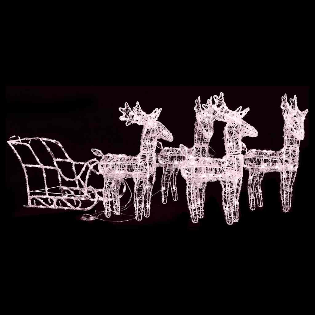 Reindeers & Sleigh Christmas Decoration 320 Leds Acrylic