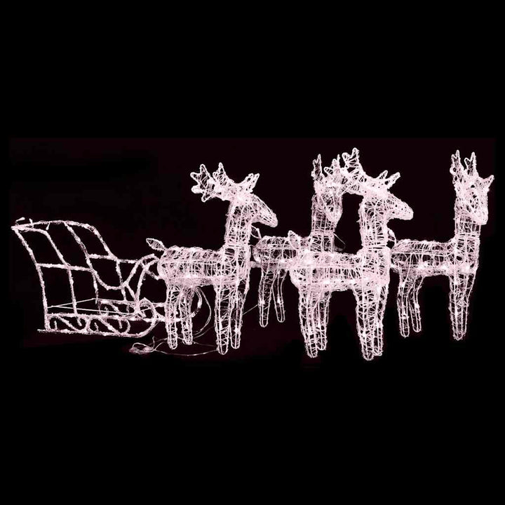 Reindeers & Sleigh Christmas Decoration 320 Leds Acrylic