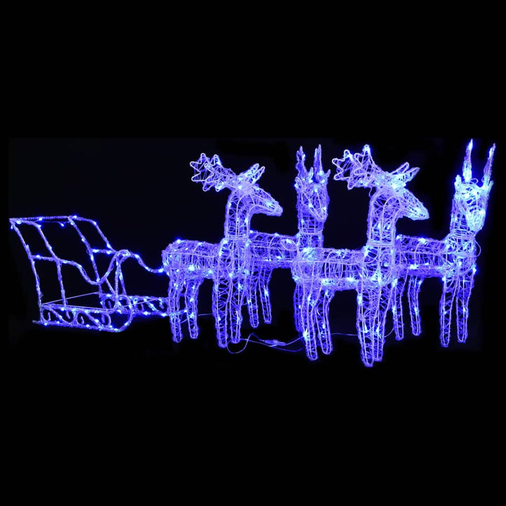 Reindeers & Sleigh Christmas Decoration 320 Leds Acrylic