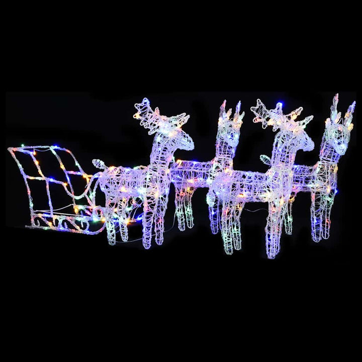 Reindeers & Sleigh Christmas Decoration 320 Leds Acrylic