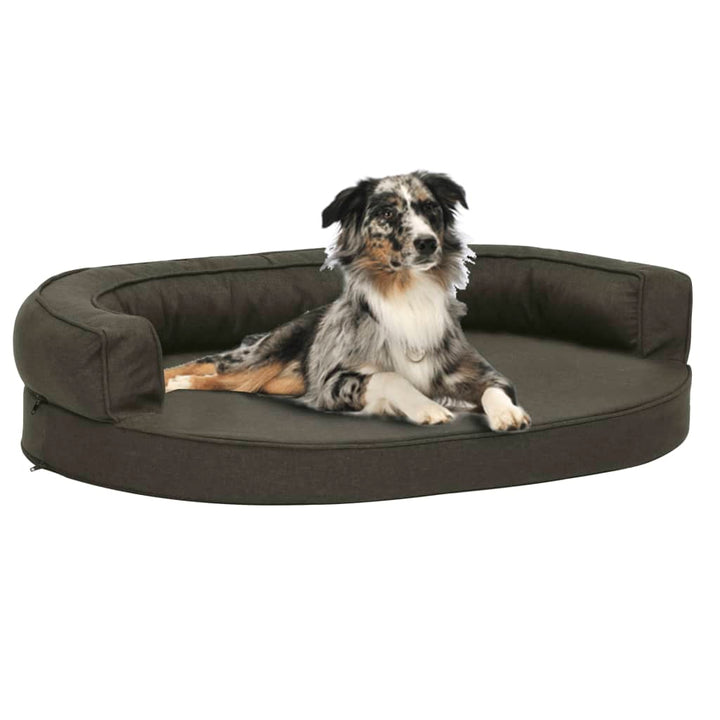 Ergonomic Dog Bed Mattress Linen Look
