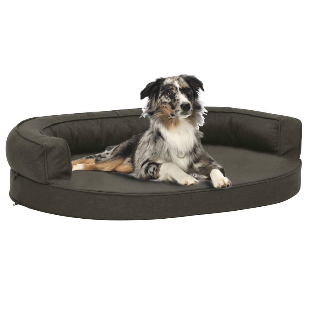 Ergonomic Dog Bed Mattress Linen Look