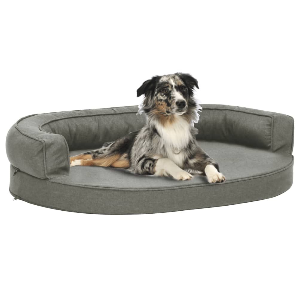 Ergonomic Dog Bed Mattress Linen Look