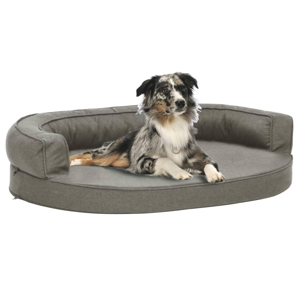 Ergonomic Dog Bed Mattress Linen Look
