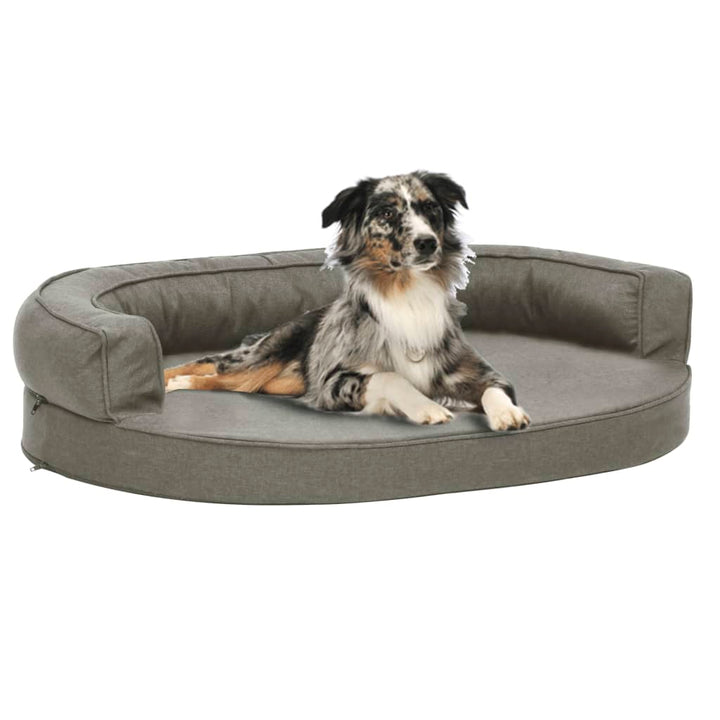 Ergonomic Dog Bed Mattress Linen Look