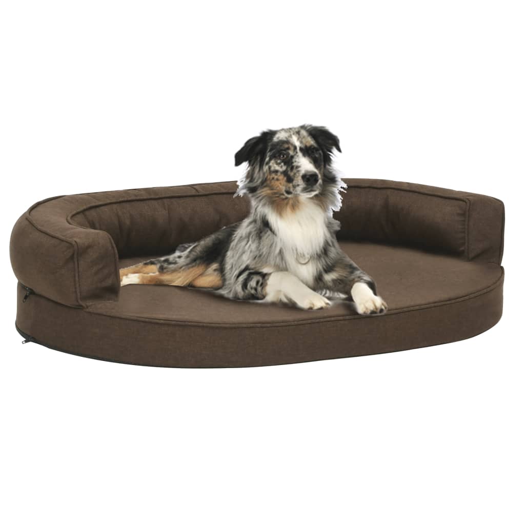 Ergonomic Dog Bed Mattress Linen Look