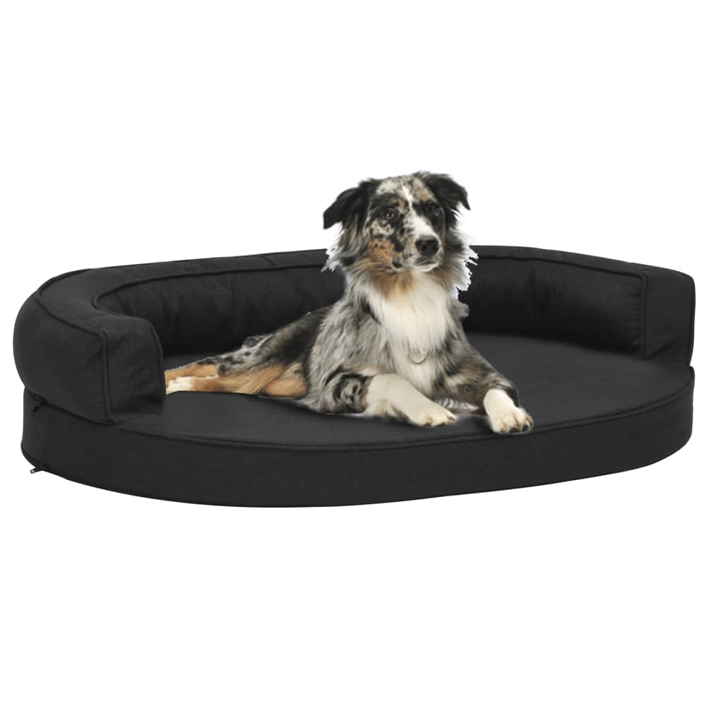 Ergonomic Dog Bed Mattress Linen Look
