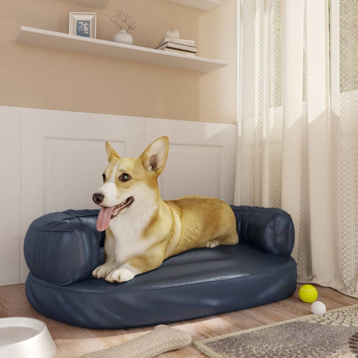 Ergonomic Foam Dog Bed Faux Leather