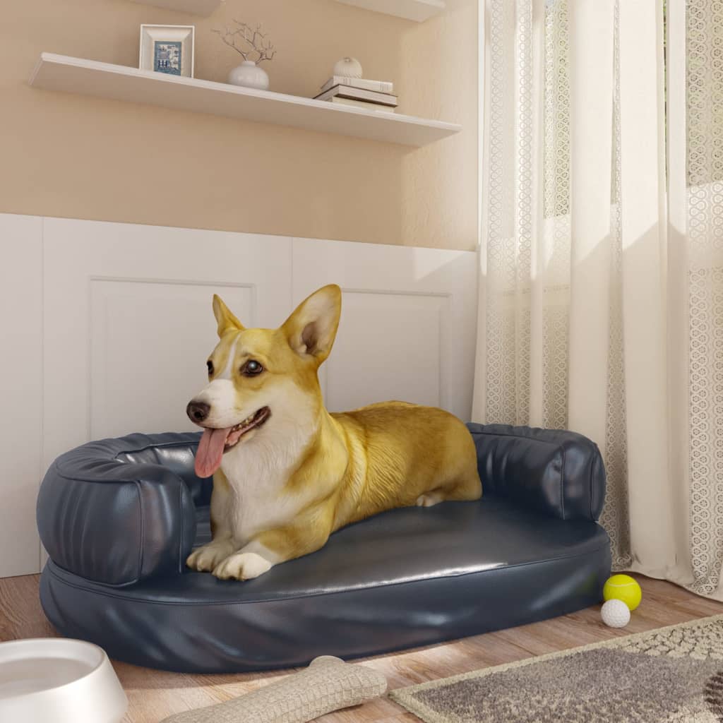 Ergonomic Foam Dog Bed Faux Leather
