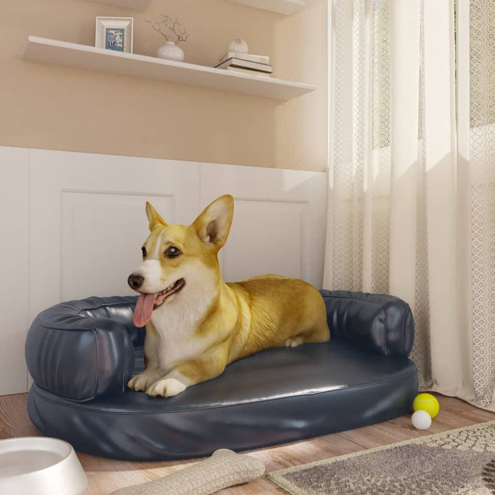Ergonomic Foam Dog Bed Faux Leather
