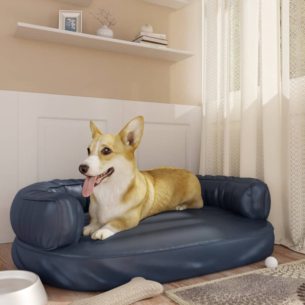 Ergonomic Foam Dog Bed Faux Leather