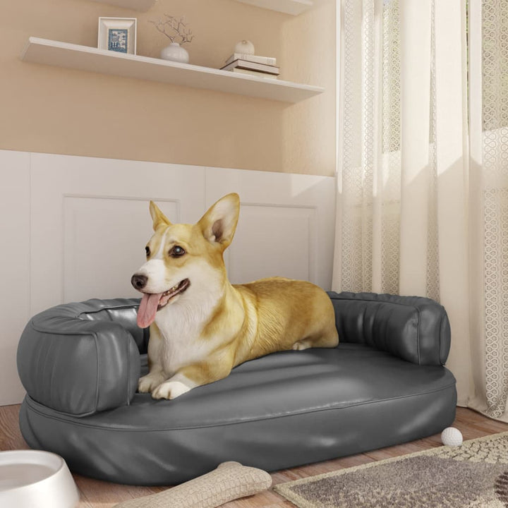 Ergonomic Foam Dog Bed Faux Leather