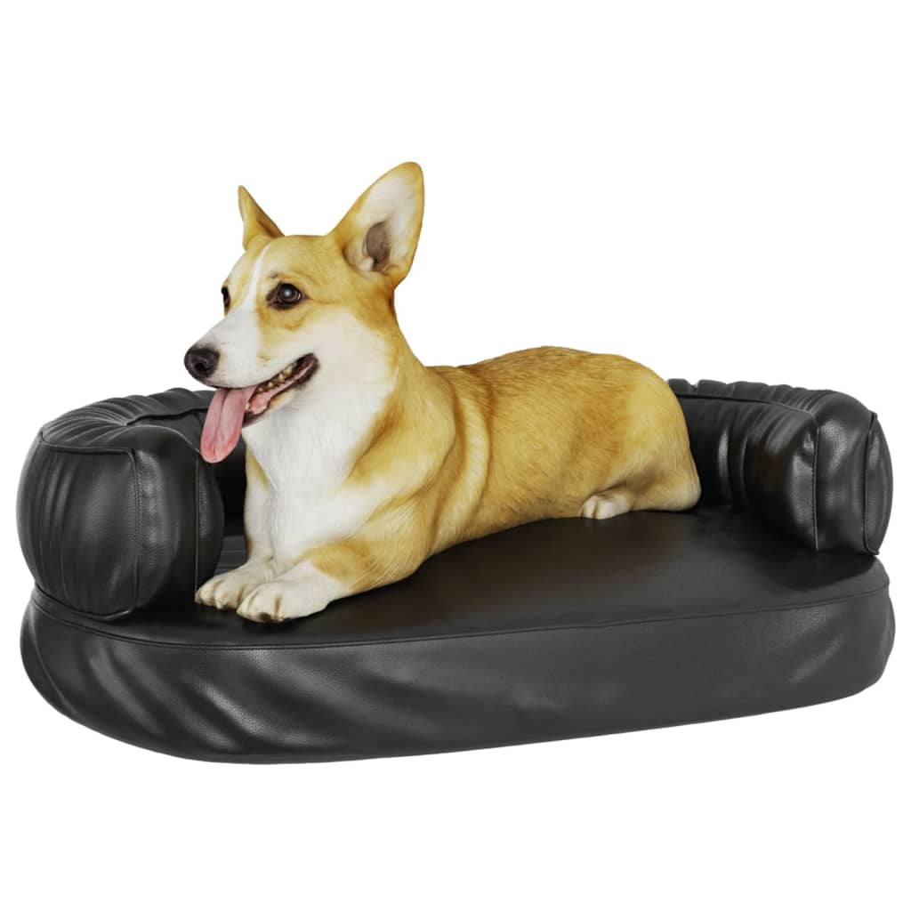 Ergonomic Foam Dog Bed Faux Leather