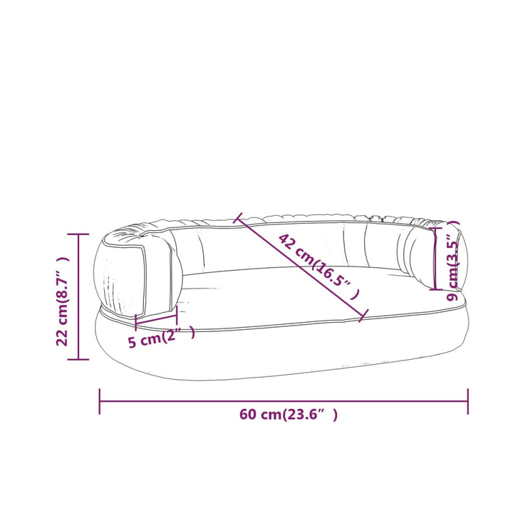 Ergonomic Foam Dog Bed Faux Leather