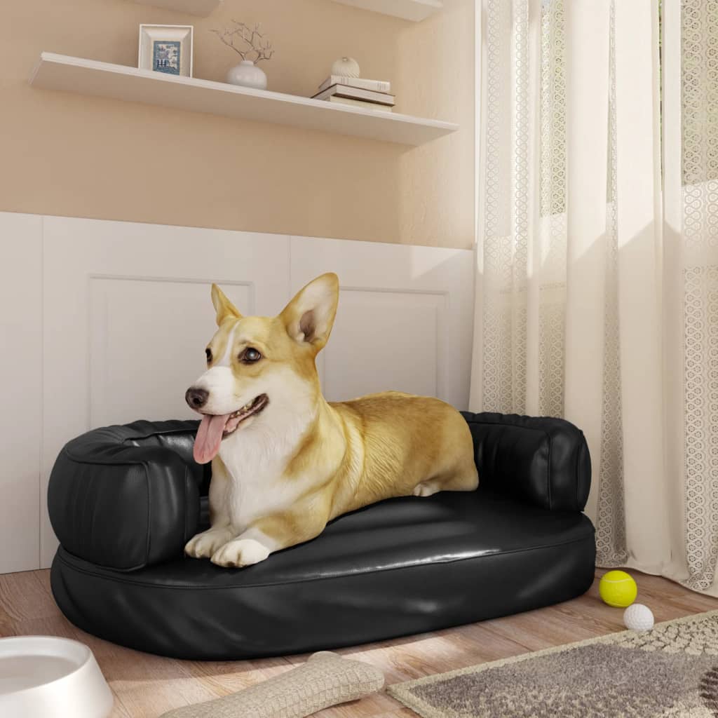 Ergonomic Foam Dog Bed Faux Leather