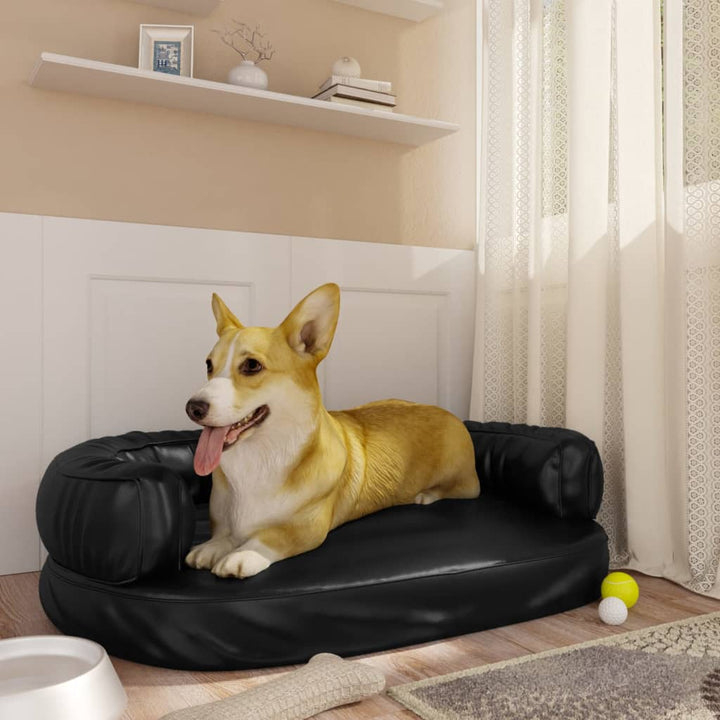 Ergonomic Foam Dog Bed Faux Leather