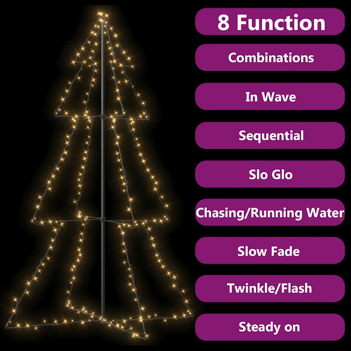 Christmas Cone Tree 240 Leds Indoor And Outdoor 118X180 Cm