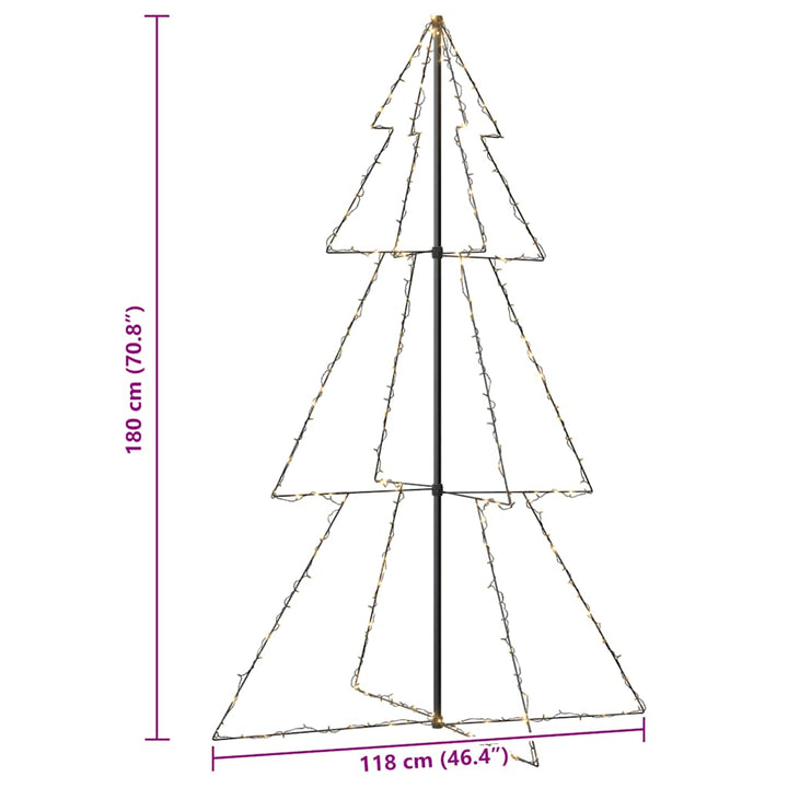 Christmas Cone Tree 240 Leds Indoor And Outdoor 118X180 Cm