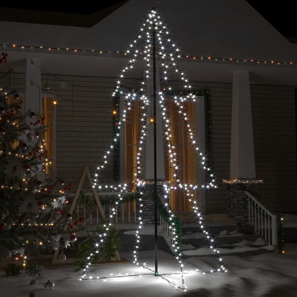 Christmas Cone Tree 240 Leds Indoor And Outdoor 118X180 Cm