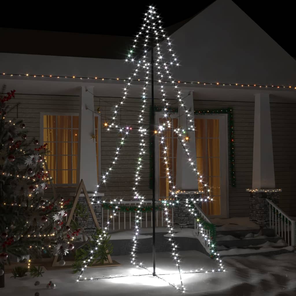 Christmas Cone Tree 240 Leds Indoor And Outdoor 118X180 Cm