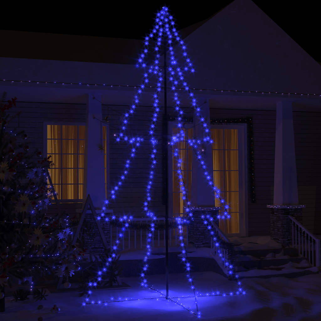 Christmas Cone Tree 240 Leds Indoor And Outdoor 118X180 Cm