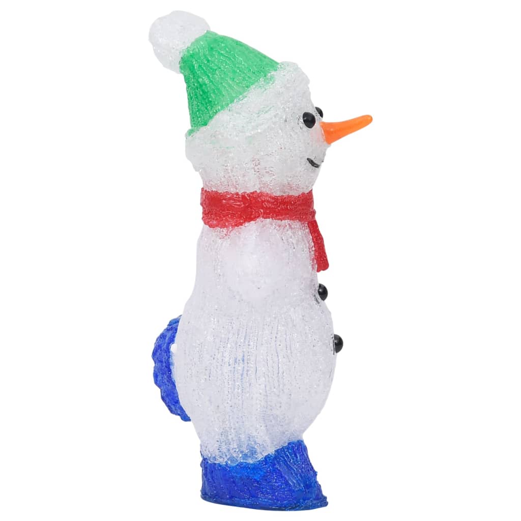 Led Christmas Acrylic Snowman Figure Indoor And Outdoor 30Cm