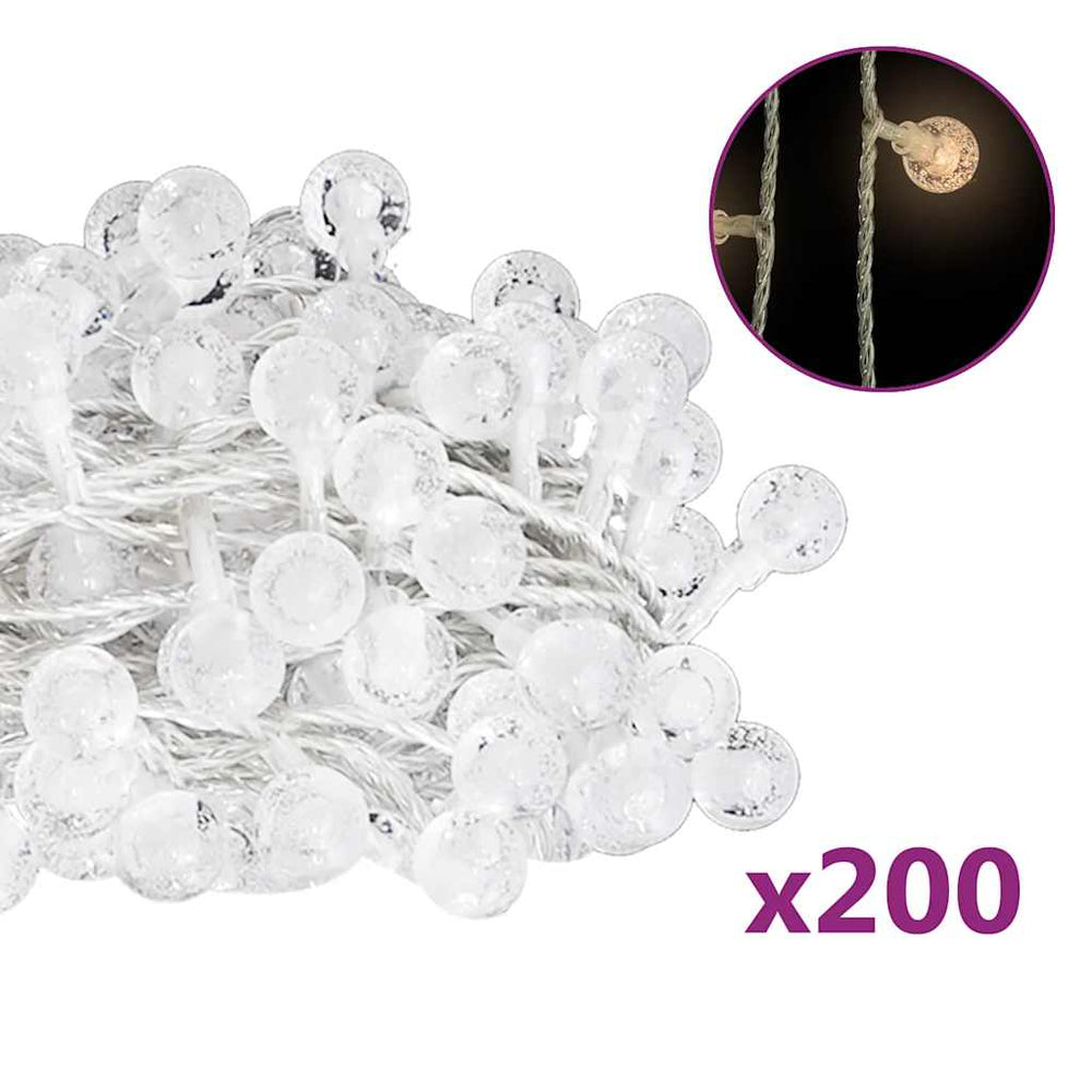 Globe Fairy String Lights 20M 200 Led 8 Function