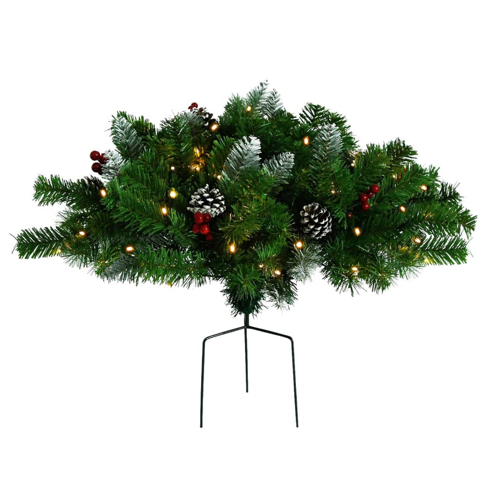 Artificial Pathway Pre-Lit Christmas Tree Green Pvc