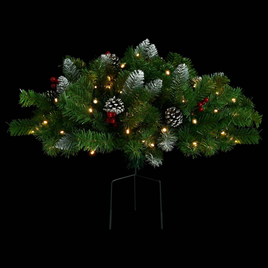 Artificial Pathway Pre-Lit Christmas Tree Green Pvc
