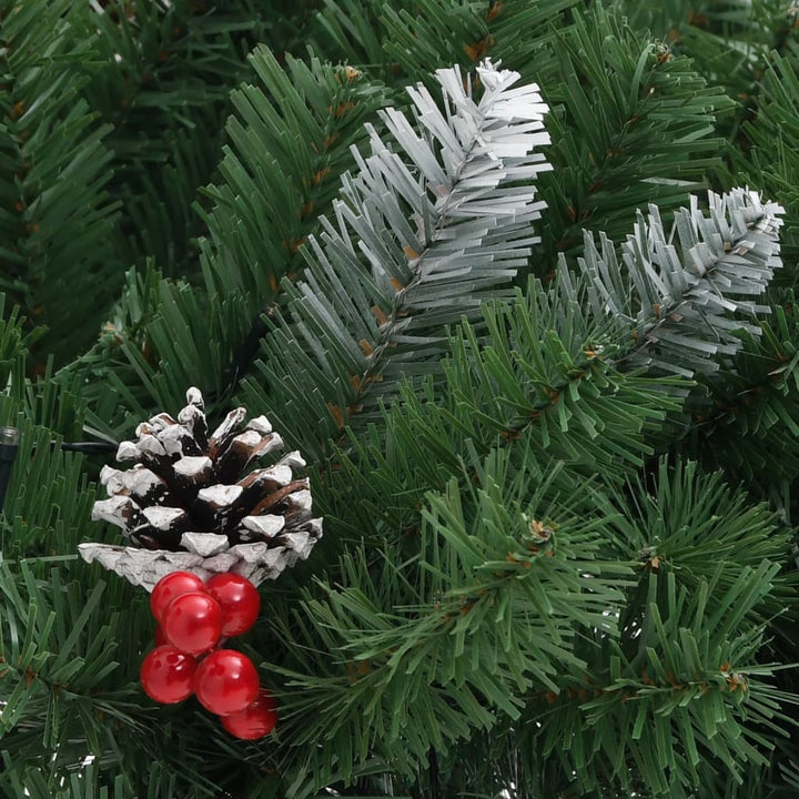 Artificial Pathway Pre-Lit Christmas Tree Green Pvc