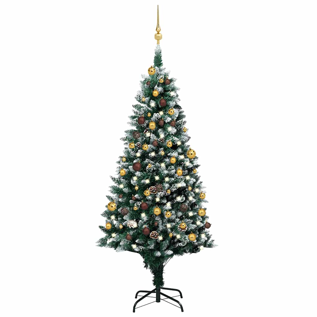 Artificial Pre-Lit Christmas Tree With Ball Set&Pine Cones 180 Cm