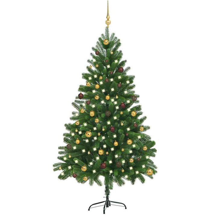 Artificial Pre-Lit Christmas Tree With Ball Set 65 Cm Green