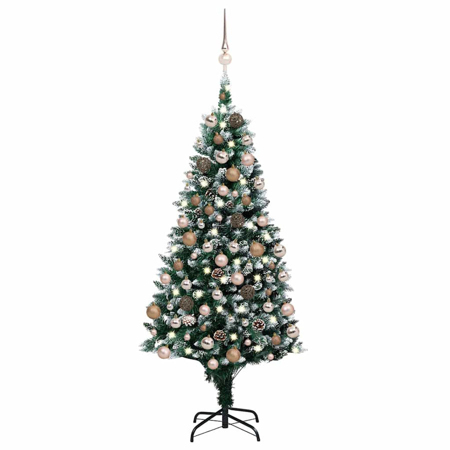 Artificial Pre-Lit Christmas Tree With Ball Set&Pine Cones 180 Cm