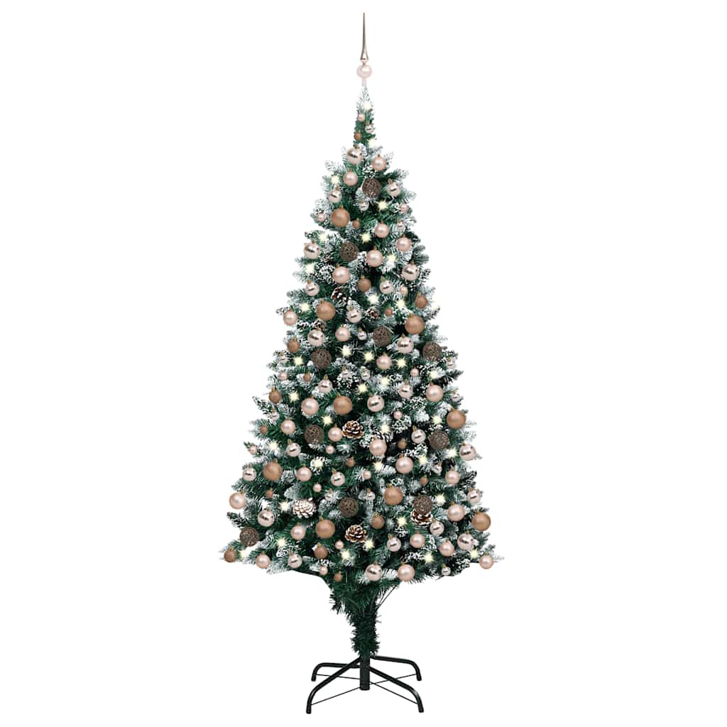 Artificial Pre-Lit Christmas Tree With Ball Set&Pine Cones 180 Cm