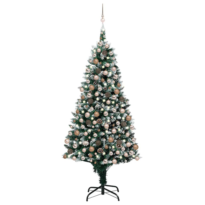 Artificial Pre-Lit Christmas Tree With Ball Set&Pine Cones 180 Cm