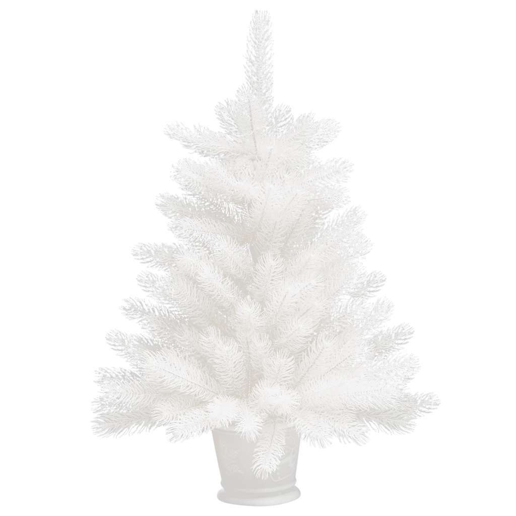 Artificial Pre-Lit Christmas Tree With Ball Set White 65 Cm