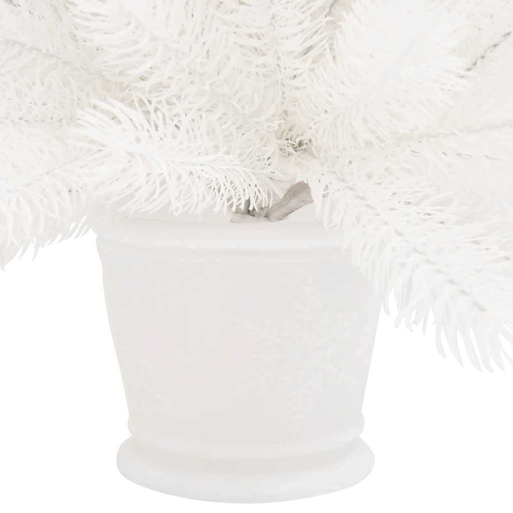 Artificial Pre-Lit Christmas Tree With Ball Set White 65 Cm