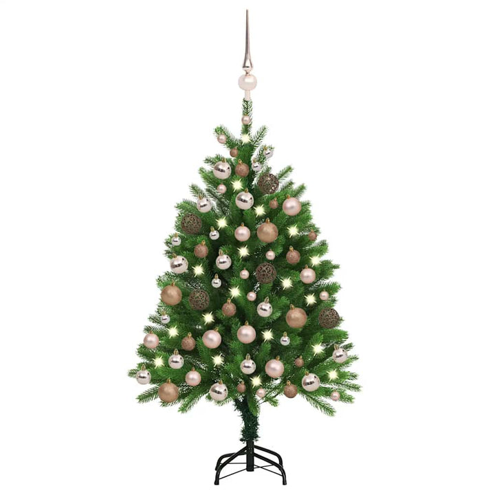 Artificial Pre-Lit Christmas Tree With Ball Set 65 Cm Green